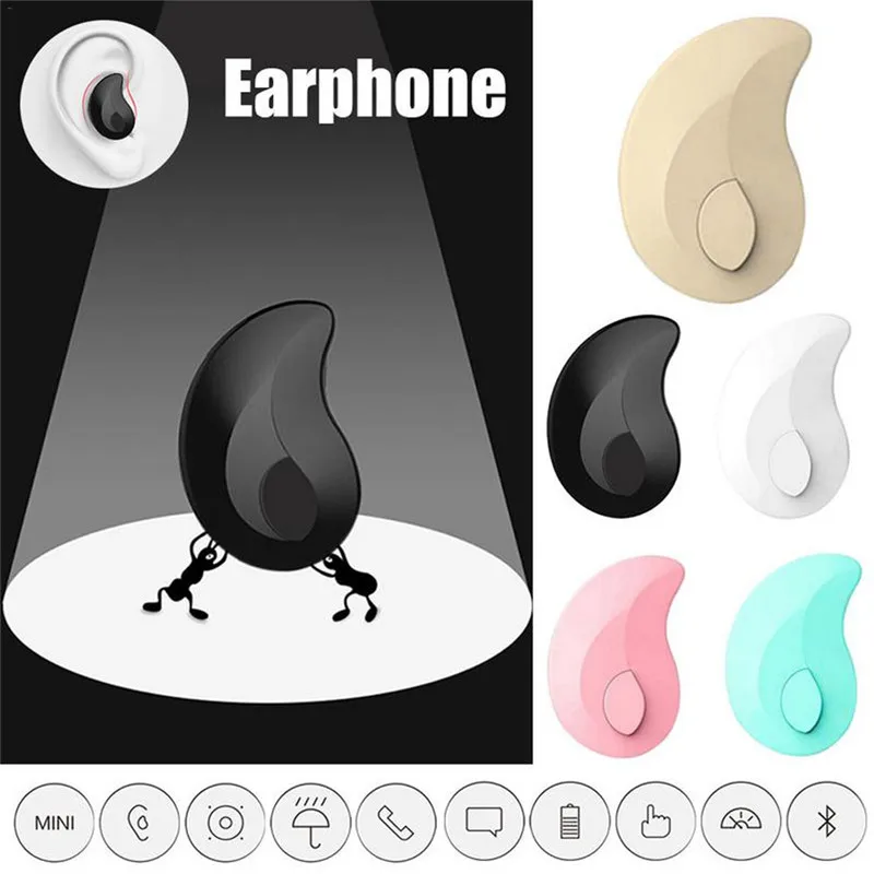 Mini Sigle TWS  Bluetooth 4.1 Wireless Earphone Stereo In-Ear Earbud For Sports