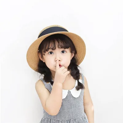 Family Matching Summer Hats Big Bow Bohemia Mom And Me Straw Foldable Hat For Kids Women Girl Star Sun Caps Beach Accessories