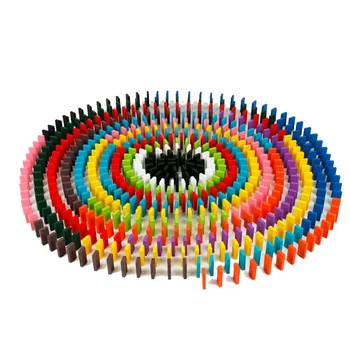 

120pcs/set Children Color Sort Rainbow Wood Domino Blocks Kids Early Educational Wooden Toys Gifts for Children Blocks Set MZ21