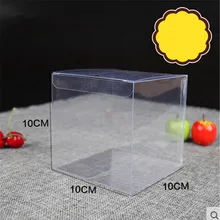 500 шт. 10*10*10 см ясно ПВХ коробка подарочная упаковка торт коробки и упаковка пластиковая коробка Рождество накануне яблоко/фрукты пакет