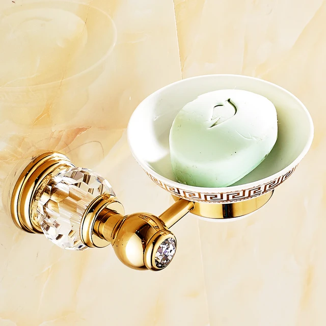 Antique Brass Soap Holder Diamond \u0026 Crystal Gold Dish Ceramic Bathroom Accessories Products E diamond bathroom accessories. Antique Brass Soap Holder Diamond \u0026 Crystal Gold Dish Ceramic Bathroom Accessories Products E