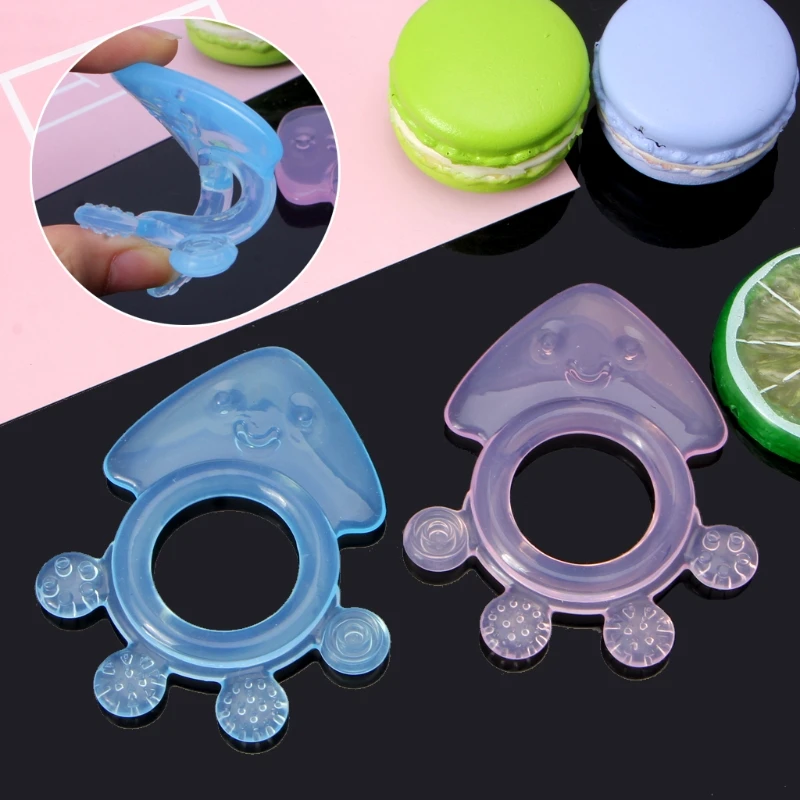 Baby Teether Transparent Octopus Baby Soothing Teether Silicone Chew