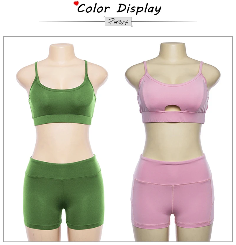 Женский спортивный костюм для бега, спортзала, фитнеса, зеленый и розовый, бюстгальтер для йоги+ короткие леггинсы, комплект для йоги, одежда для тренировок для женщин