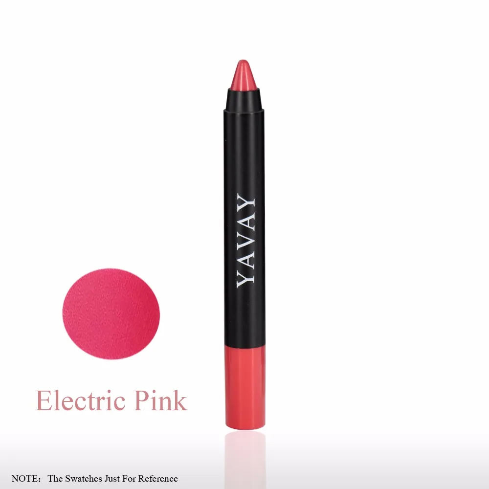 

YAVAY Electric Pink longlasting Lip Liner Makeup Sexy Products Lipstick Lady Waterproof VELVET MATTE LIP PENCIL For Makeup