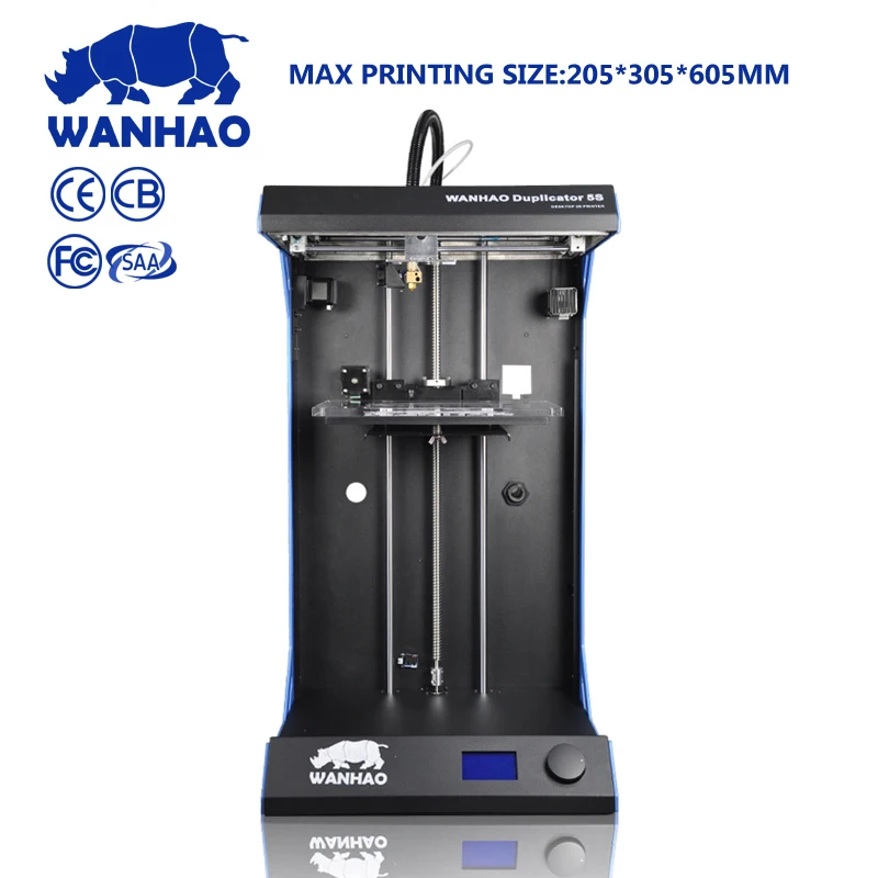  WANHAO FDM 3D Printer D5S color Machine with High Precision and printing speed PLA/PVA/ABS filament