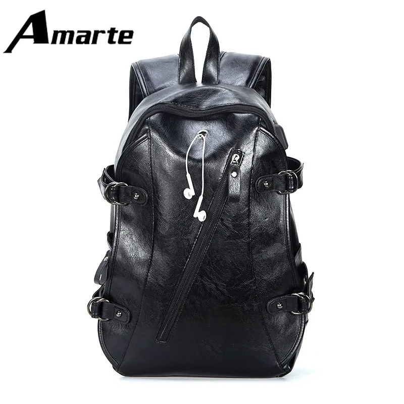 

Luxury Backpack Large-capacity Portable Shoulder Men and Women Leather Backpacks Leisure Brigade Retro Style PU Bag