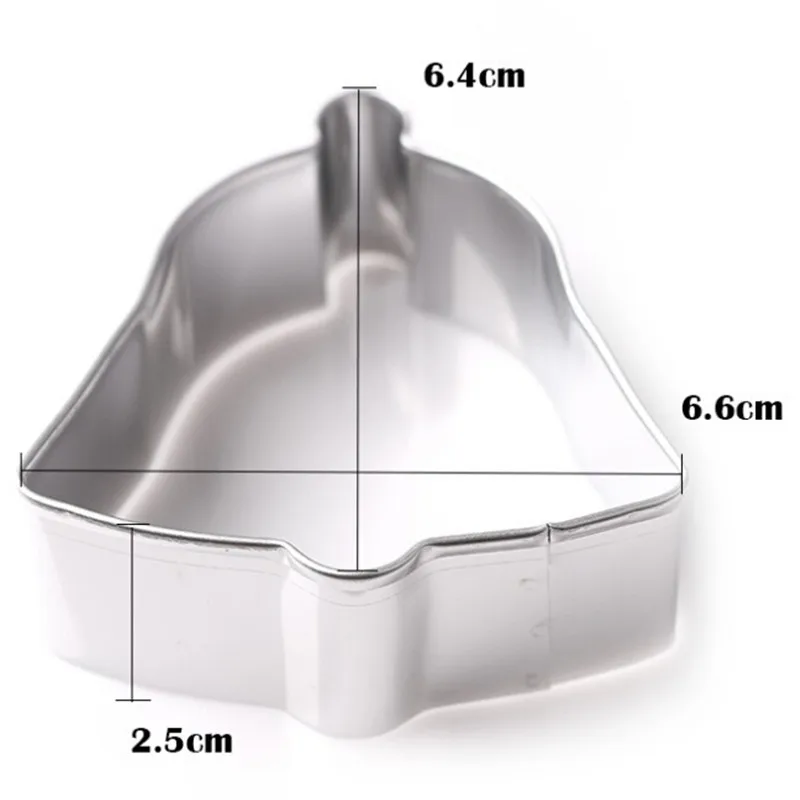 1 шт., формы для тортов из нержавеющей стали, рождественские колокольчики в форме, нож для печенья, торта, печенья, формы для выпечки, инструменты для изготовления шоколада