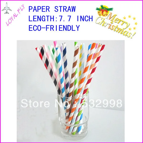 

30kinds color striped paper straws 300pcs/lot biodegradable drinking party straws for birthday party