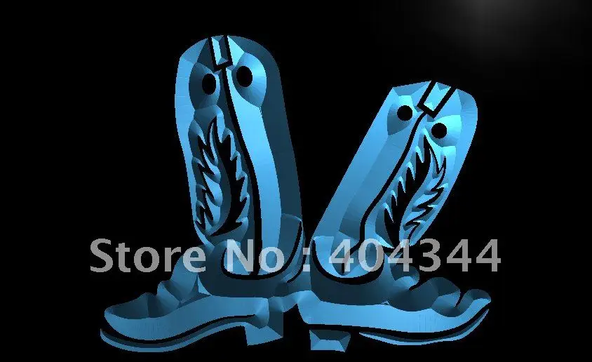 LB782- Cowboys Shoes Beer Pub Club LED Neon Light Sign home decor crafts | Дом и сад