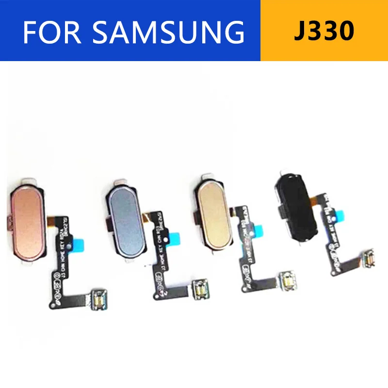 Для samsung Galaxy J3 датчик отпечатков пальцев Flex J330 Замена кнопки домой отпечатков пальцев Flex