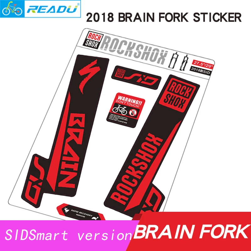 

For 2018 ROCKSHOX SID Lightning Smart Edition Fork Sticker BRAIN Front Fork Sticker bike stickers