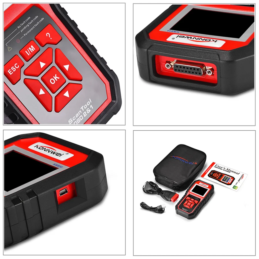 Оригинальный KONNWEI KW850 OBD2 считыватель кодов KW 850 MS 509 автоматический сканер MS509