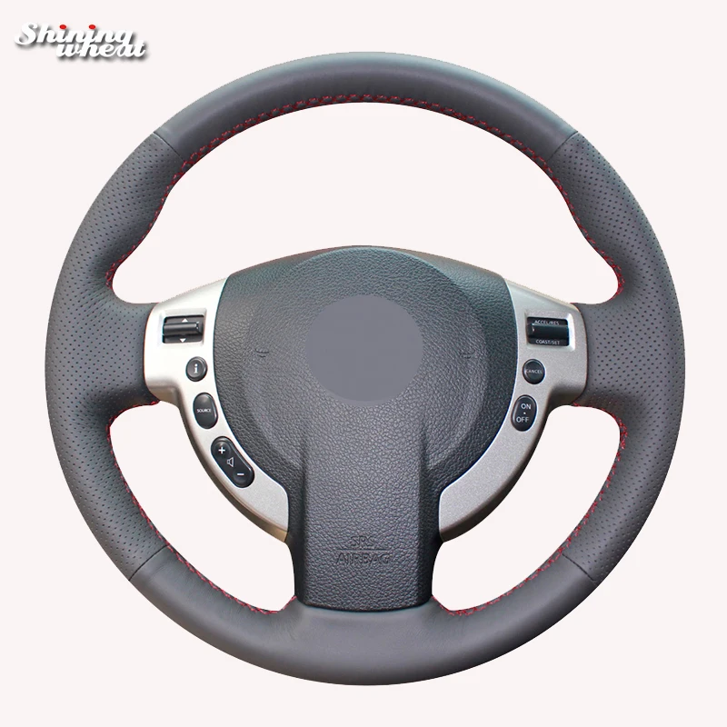 Shining wheat Black Artificial Leather Steering Wheel Cover for Nissan QASHQAI X-Trail NV200 Rogue | Автомобили и мотоциклы