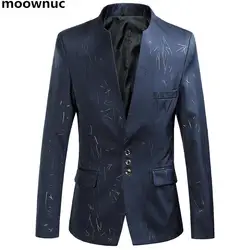 Новые осенние Для мужчин хлопок Для мужчин повседневный Блейзер Homme Для Мужчин's Модная куртка блейзеры Для мужчин s пиджак мужской Куртки