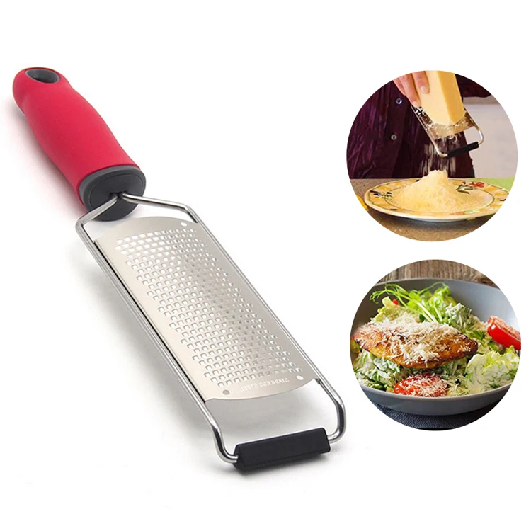 Multifunctional Kitchen Tools Wide Board Cheese Grater Lemon Zester Stainless Steel Blade For Cheese Chocolates Slicer with Protective Cover (1)