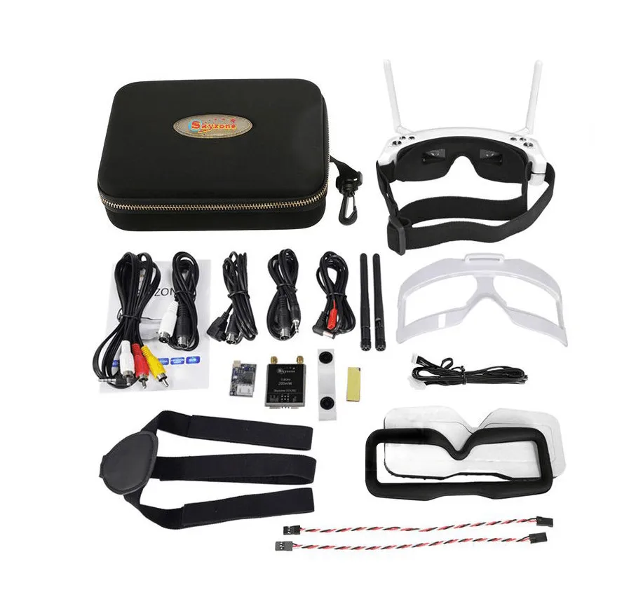 

Skyzone SKY02S V+ 5.8G 48CH 3D FPV Goggles with Channel Function highlight in HDMI-IN channel auto searching HDMI IN F19136/37
