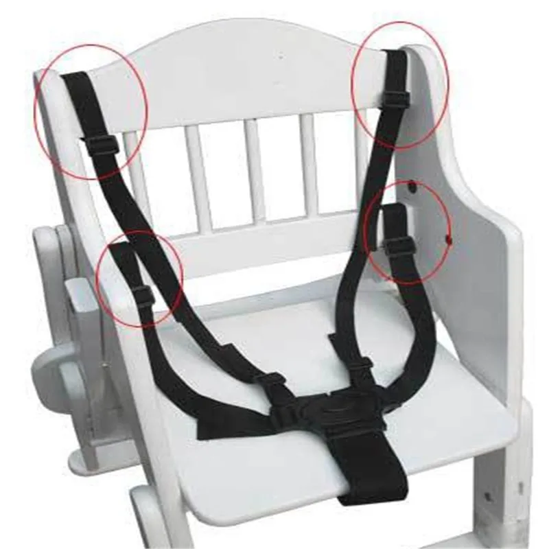 Child Seat Belt Trolley Protective Strap Tricycle Baby Stroller Seat Belts Dining Chair Bandage Buggiest Five Point Safety Belt