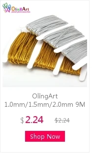 OlingArt 2 м/6 м 1,0 мм/1,5 мм/2,0 мм золото/серебро нить цвет нейлон Эластичный Шнур Веревки линия провода DIY ювелирных изделий браслет