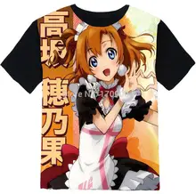 Envío Gratis Anime manga LOVE LIVE! escuela idol proyecto tee camiseta de las mujeres de los hombres cosplay camiseta de malla negro 003