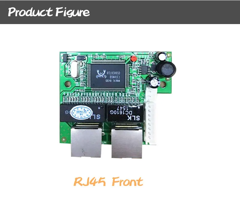 Быстрая Мини-Плата 10/100 Мбит/с 2 портами ethernet, сетевой концентратор lan, плата переключения, двухслойная печатная плата, 2 rj45, 1*8 pin, головная панель, планшеты, usb flash, 3d