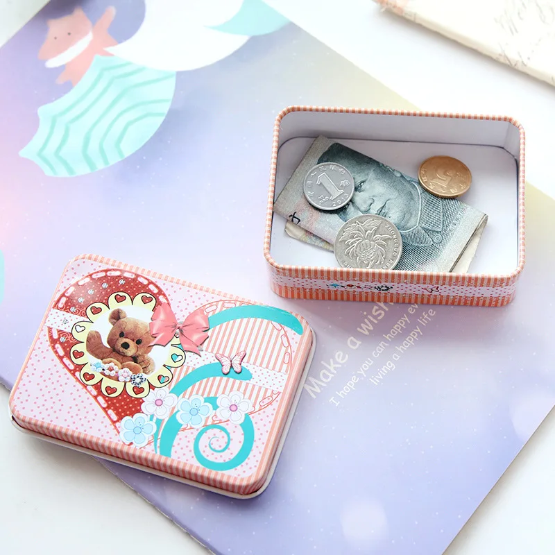 BalleenShiny Mini Cute Cartoon Tin Metal Drawer Receive Storage Box Candy Box Case Home Organizer Jewelry Container Gift Home BalleenShiny Mini Cute Cartoon Tin Metal Drawer Receive Storage Box Candy Box Case Home Organizer Jewelry Container Gift Home