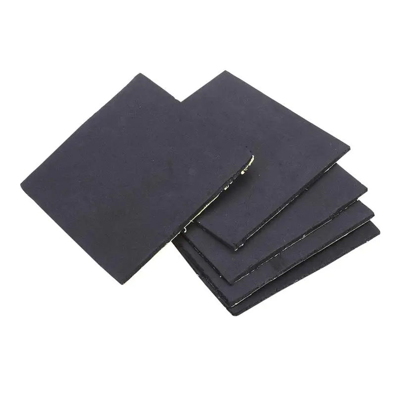 5 Pcs Sponge Neoprene Rubber Foam Anti-Vibration Pads Vibration Isolation Mats 150x150x5mm (Black) afbeelding