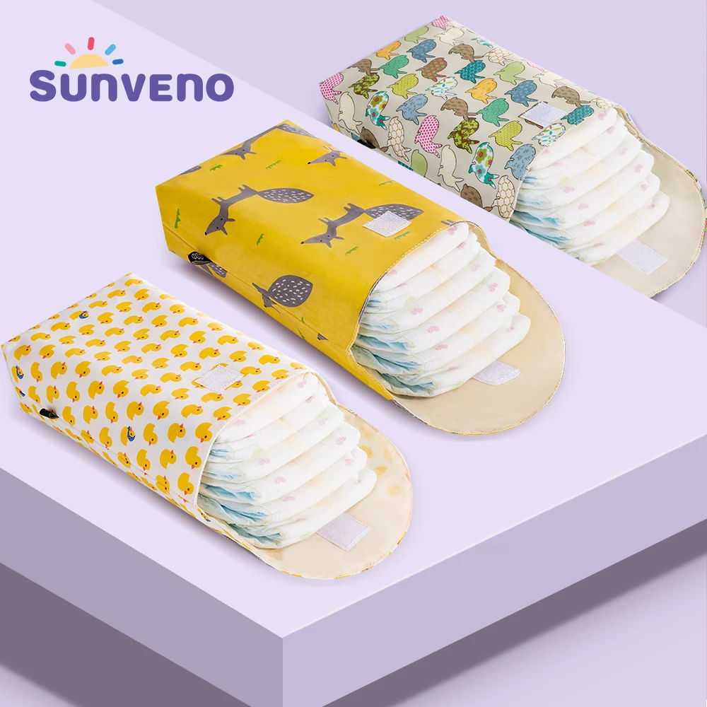  Sunveno Multifunctional Baby Diaper Organizer Reusable Waterproof Fashion Prints Wet/Dry Bag Mummy  - 32974439356