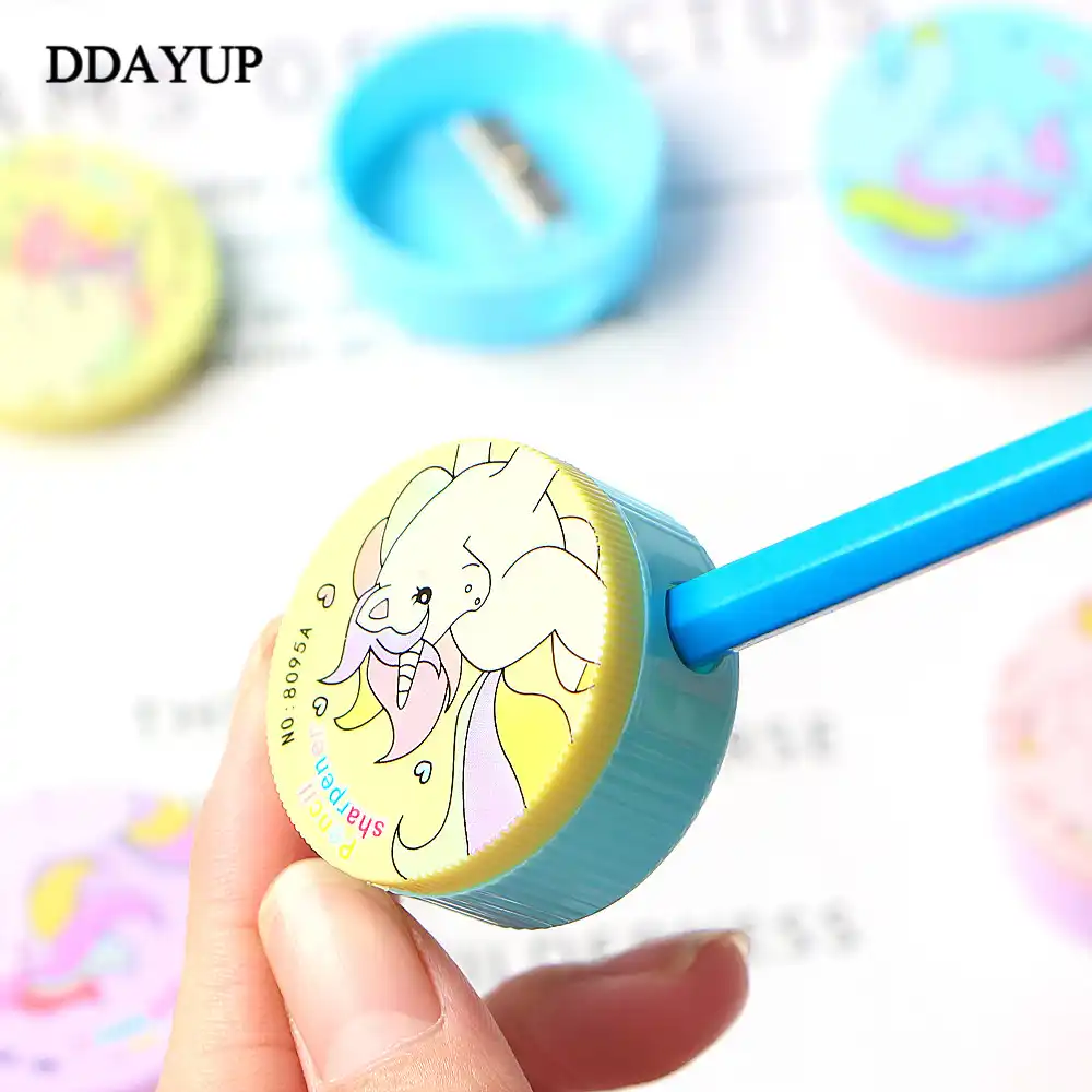 Sacapuntas De Plastico De Unicornio De Dibujos Animados Kawaii 2 Uds Para Regalo De Ninos Material Escolar Sacapuntas Manual Papeleria Aliexpress
