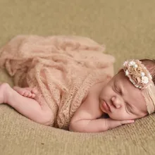 Кружевное покрывало для фотосъемки новорожденных/реквизит для фотосъемки новорожденных/плед для фотографирования/кружевная растягивающаяся обертка/кружевная пеленка для малышей/конверт для новорожденных
