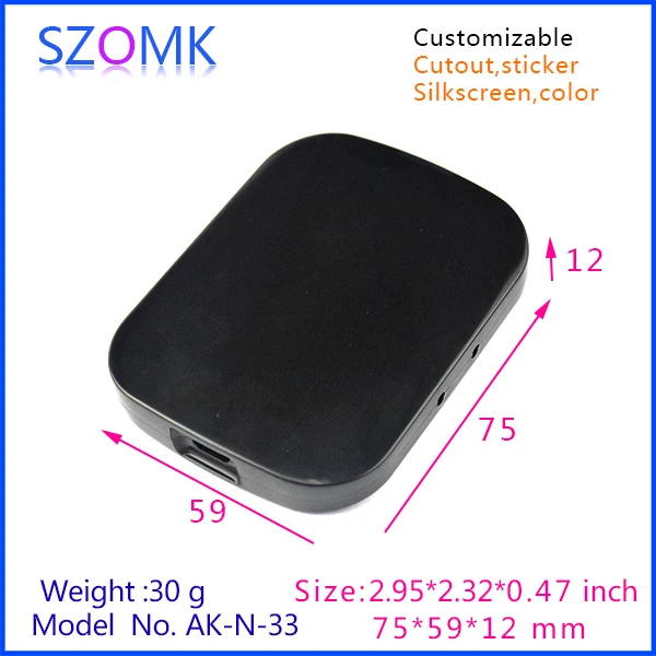 

mini plastic enclosure outlet boxes (1 pcs) 75*57*12mm enclosure junction box electronic instrument cases, plastic enclosure