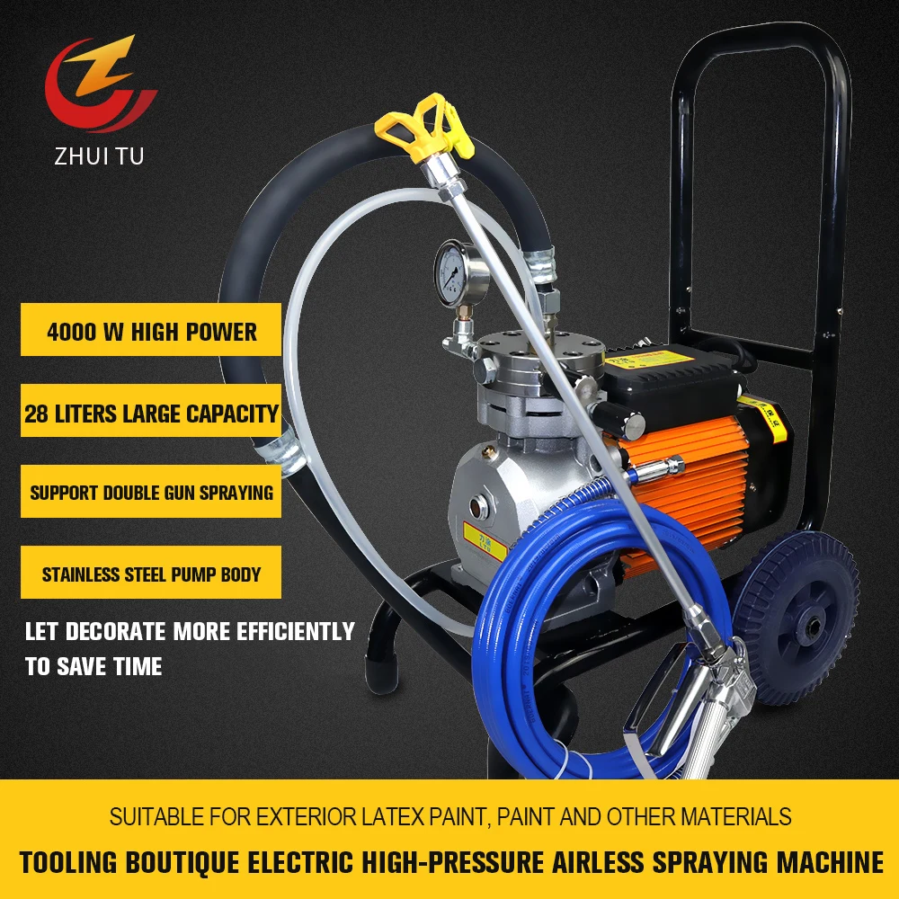 

Electric High Pressure Airless Spraying Machine Latex Paint Spraying Machine Spraying Tool 220V 4000W Airless paint sprayer coat