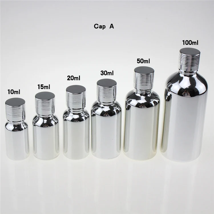 

High-grade 100pcs empty 15ml essential oil glass bottle with screw cap,sliver glass 0.5 oz essential oil sample bottle empty