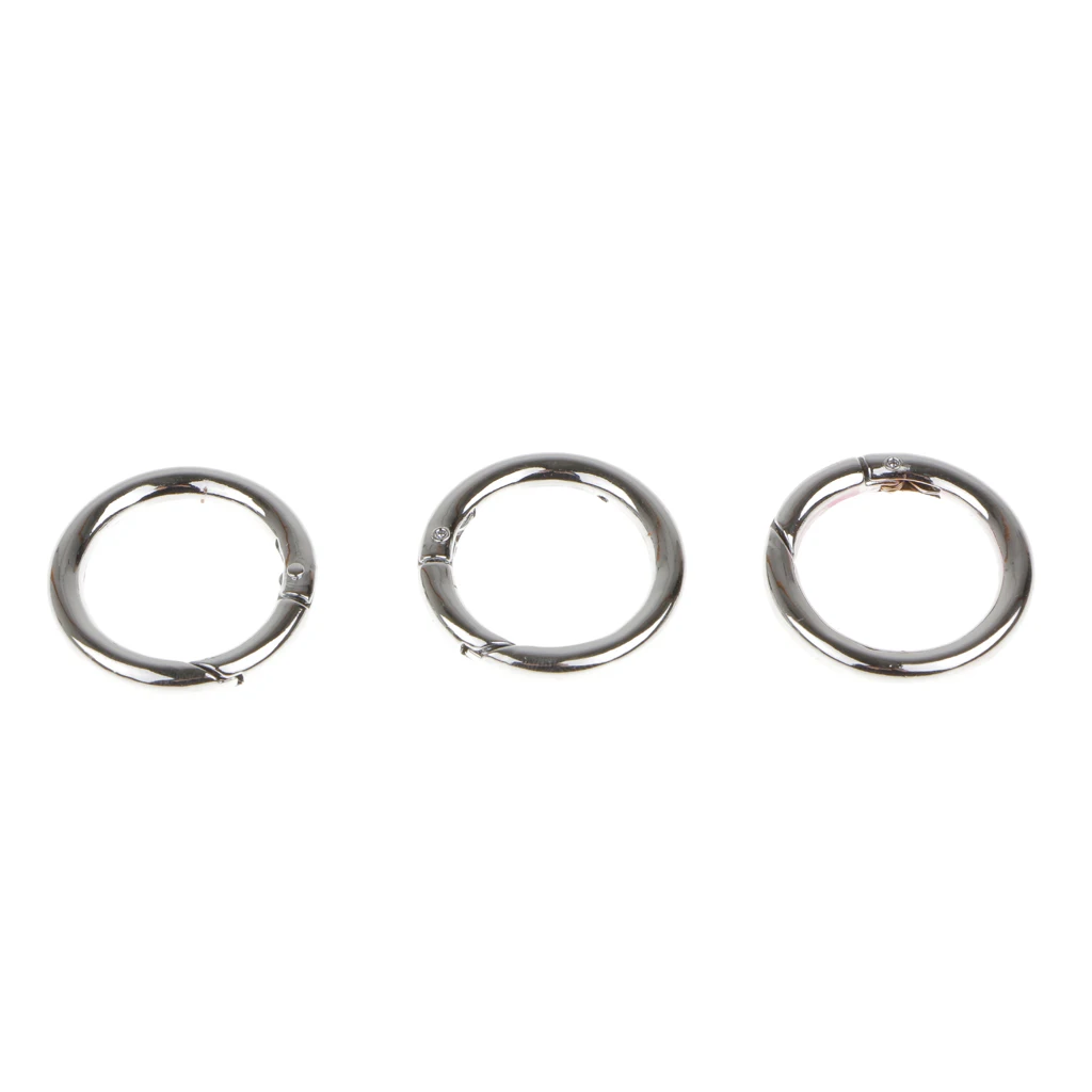 3 Pieces Silver Tone Iron Metal Lobster Swivel Keychain Car Key ring Dog Chain Belt Clasp Clip Snap Trigger Hook