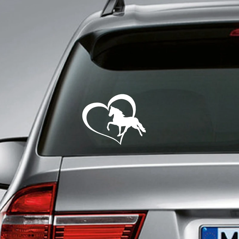 Horse Heart Vinyl Sticker Car Decor
