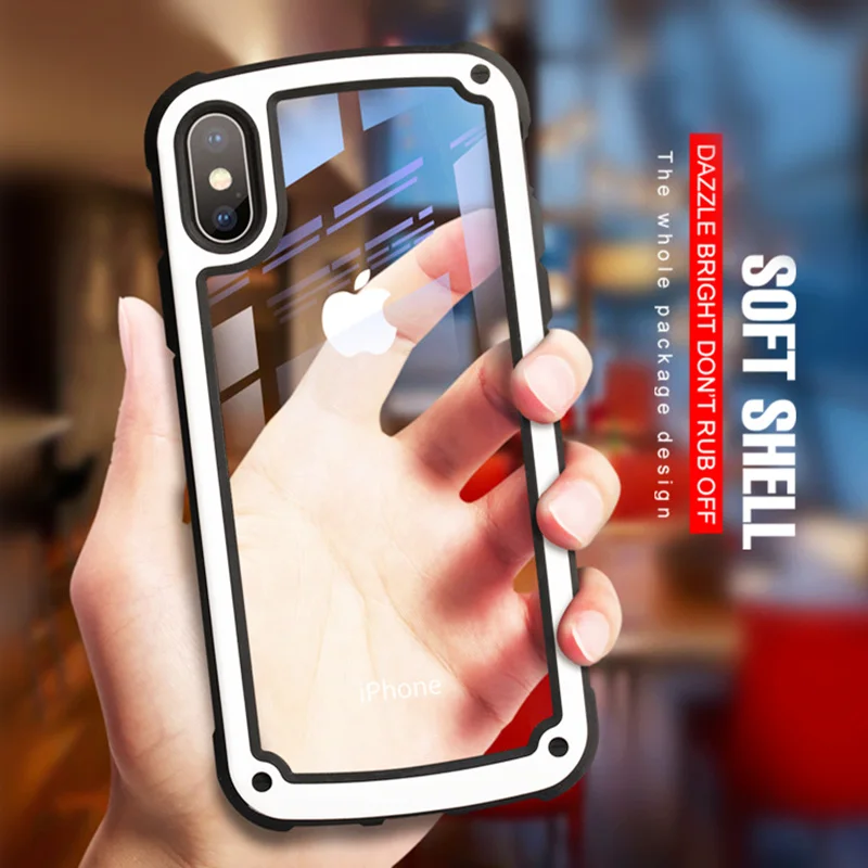 

Luxury Armor Silicone Bumper Case On The For IPhone 6 6s 7 8 Plus Shockproof Case Cover For IPhone XR XS Max X Phone Case Cover