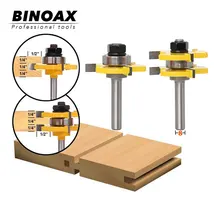 2 бит Язык и паз маршрутизатор бит Набор древесины фреза-8 мм хвостовик