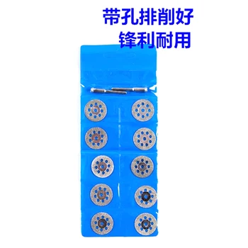 

10pcs/set 20mm Mini Diamond Cutting Discs Wheel Blade Set with 2pcs Mandrel For Rotary Cutting Tool