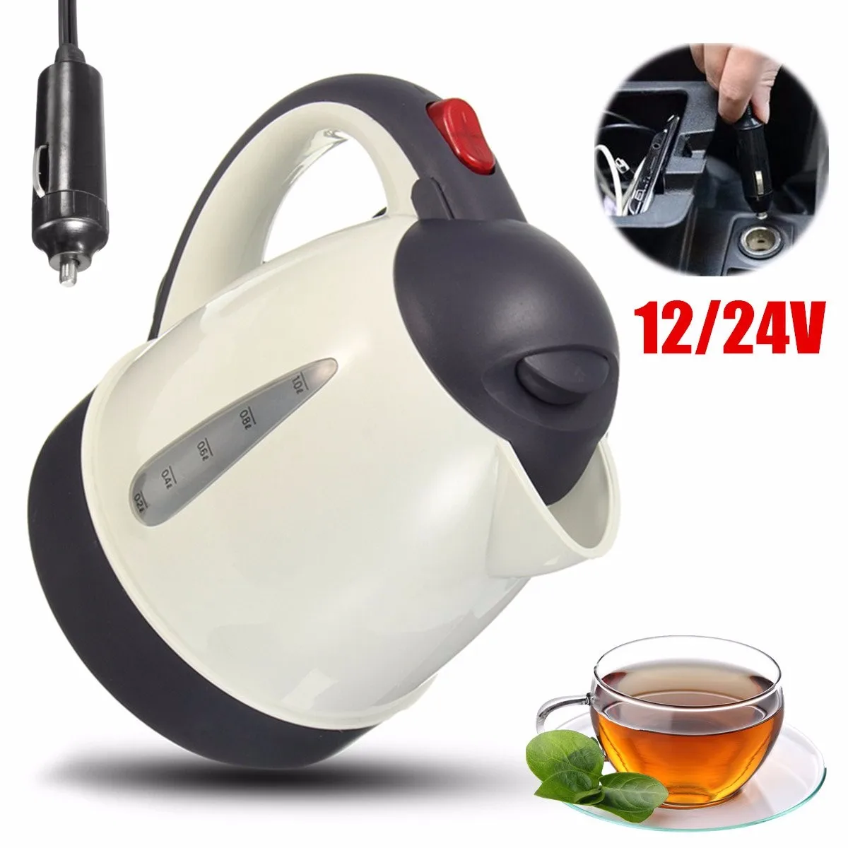 High Grade 1000ml Car Portable Water Heater Travel Mains Kettle Auto High Grade 1000ml Car Portable Water Heater Travel Mains Kettle Auto 12v 24v For Tea Coffee 304 Stainless Steel In Heating Fans From Automobiles