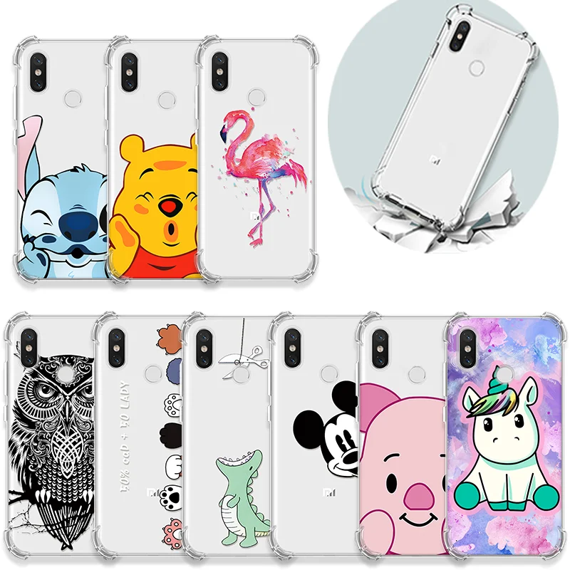 

Unicorn Patterned Soft Cover For Xiaomi Mi 6 For Xiaomi Redmi 5 Plus Note 4 pro Note 4X Airbag Drop Proof Transparent Coque Case