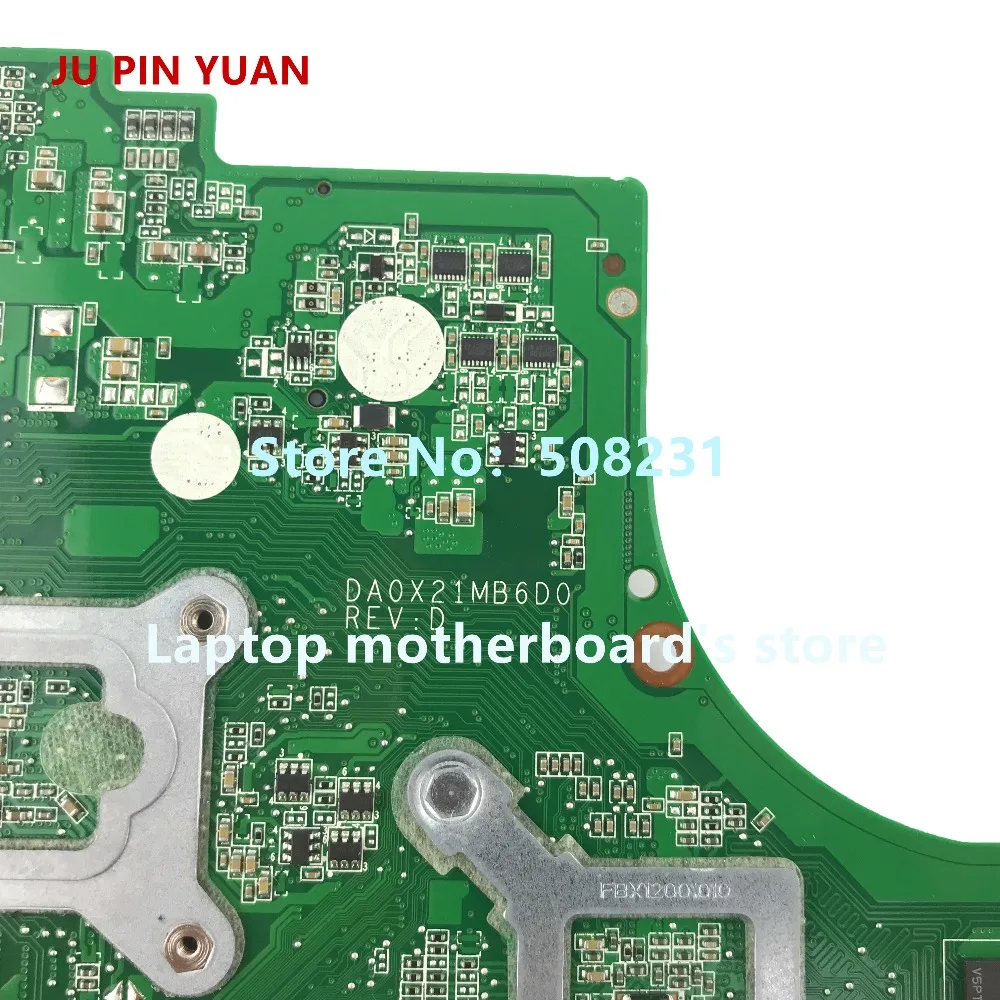 Ju pin yuan 809408-501 809408-601 809408-001 аккумулятор большой емкости DA0X21MB6D0 X21 для hp павильон 15-AB 15Z-AB материнская плата с R7M360 2 Гб A10-8700P