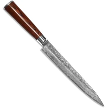 

Best Japanese VG10 Damascus Steel 8 Inch Slicing Knife XYJ Brand High Hardness Damascus Knife Color Wood Handle Kitchen Knife