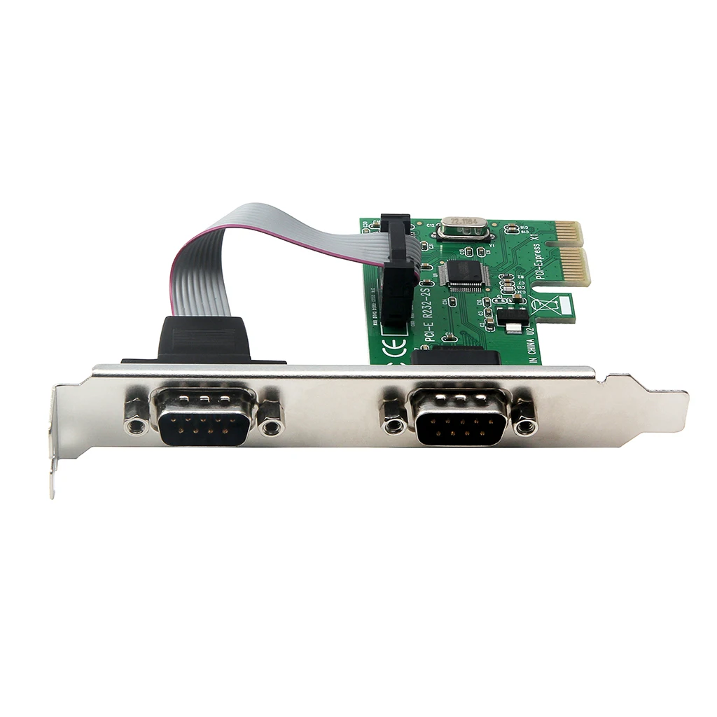  2 Port RS232 Serial Port to PCI-E PCI Express Riser Card Converter Adapter Extension Cable Adapter Converter 