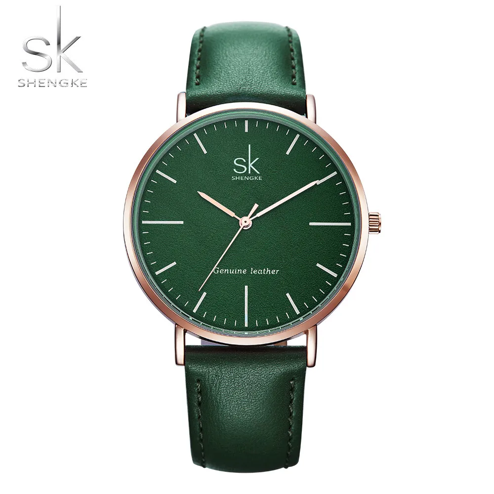 

Shengke Genuine Leather Women Watches Luxury Brand Quartz Watch Casual Ladies Watches Women Clock Montre Femme Relogio feminino