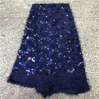 

New latest nigerian french 3d sequins lace fabric Embroidered High Quality African Lace Fabric 2018 Lace Fabric For Party J12
