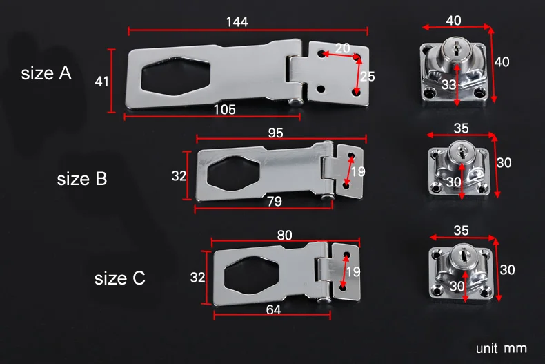 Multi Purpose Buckle Lock Hinge Lock Sliding Door Bolt for Furniture Cabinet /drawers/box Lock
