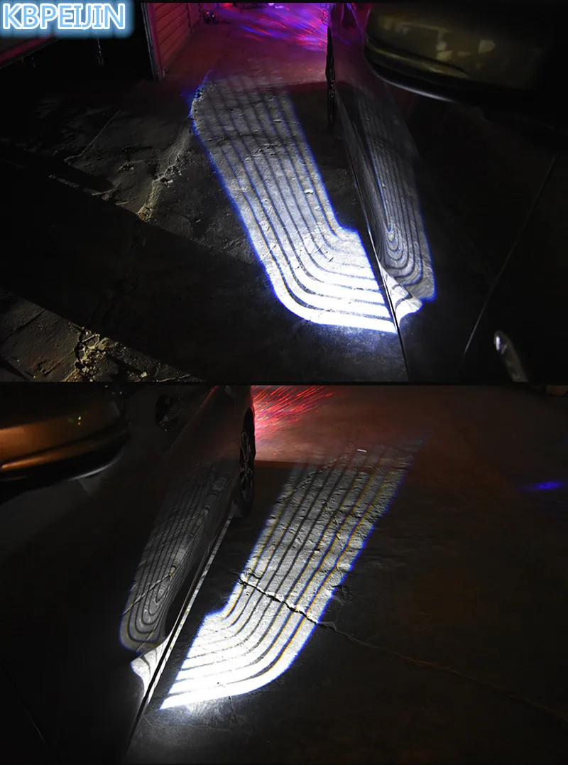 2Pcs Car Angel Wings LED lights Car Door courtesy Projector Light for Mitsubishi