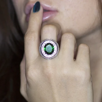 

Very Nice fashion Big stone ring Fast Shipping 5 Colors Cubic Zirconia Rings for women Large Crystal Zirconia Luxury jewelry