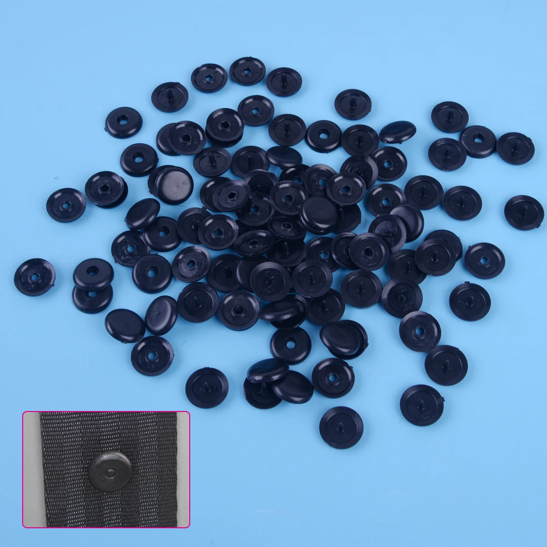 50 Sets Universal Car Truck Seat Belt Stopper Buckle Button Fastener Clips Tools