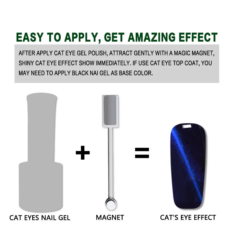 1 шт. магнит кошачий глаз сильная Волшебная магнитная палочка для 3D эффект кошачьих глаз УФ-гель для ногтей оборудование для дизайна ногтей инструменты для маникюра