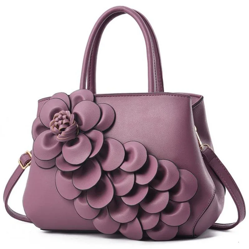 

2018 new Fashion 3D floral Women Bags For Women Casual Shopping Tote Luxury Handbag Female Brand Designer shoulder messenger bag